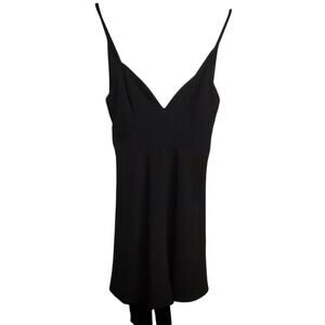 Lovely Day Black Spaghetti Straps Wide Band Waist Tunic Dress Small